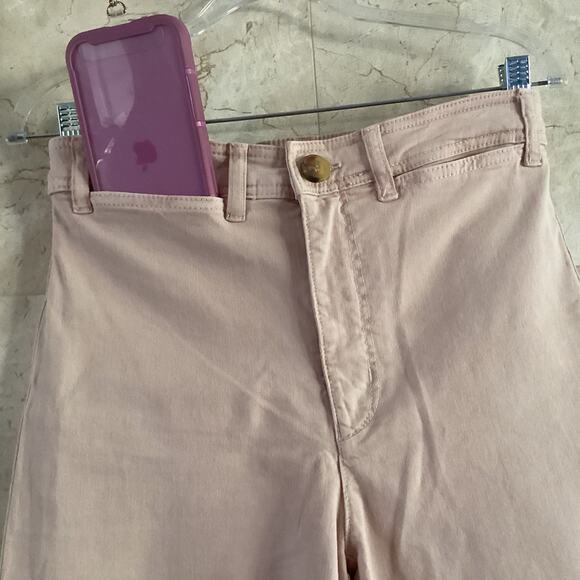 Marine Layer Bridget Crop Pants Size 10 Peach Whip Wide Leg Slim Fit Fall Preppy - Picture 10 of 12